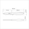 Cuchillo para legumbres y frutas 3" plenus negro tramontina
