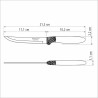 Juego de cuchillos para asado 3 piezas ipanema azul 21,3cm tramontina