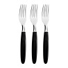 Juego de tenedores de mesa 3 piezas ipanema negro 19,1cm tramontina