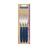 Juego de tenedores de mesa 3 piezas ipanema azul 19,1cm tramontina