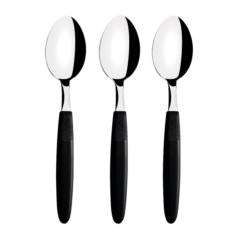 Juego de cucharas para té 3 piezas ipanema negro 13,9cm tramontina Juego de cucharas para té 3 piezas ipanema negro 13,9cm tramontina