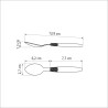 Juego de cucharas para té 3 piezas ipanema negro 13,9cm tramontina