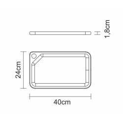 Tabla para corte de asado 40x24x1,8cm tramontina