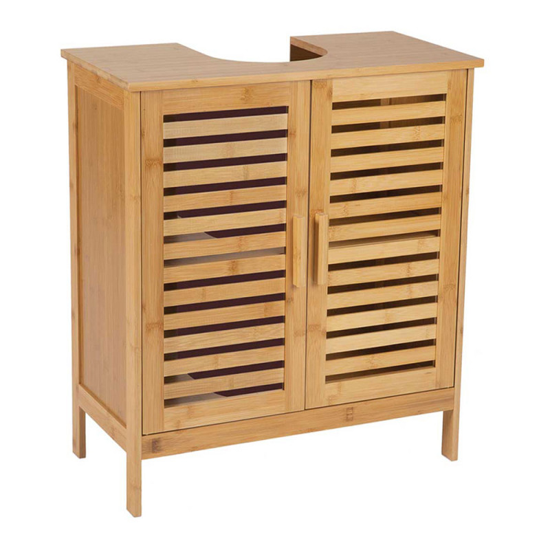 Armario bajo para lavabo de bambú 60 x 30 x 62 cm Armario bajo para lavabo de bambú 60 x 30 x 62 cm