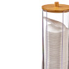 Dispensador para discos de algodon con tapa de bambu ø7,3cm ballete