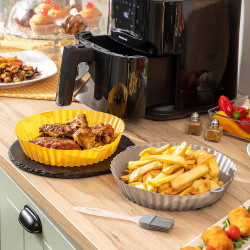 Cestas de silicona con pincel para freidoras de aire v0103786 innovagoods