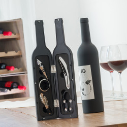 Estuche de vino con forma de botella v0100451 innovagoods
