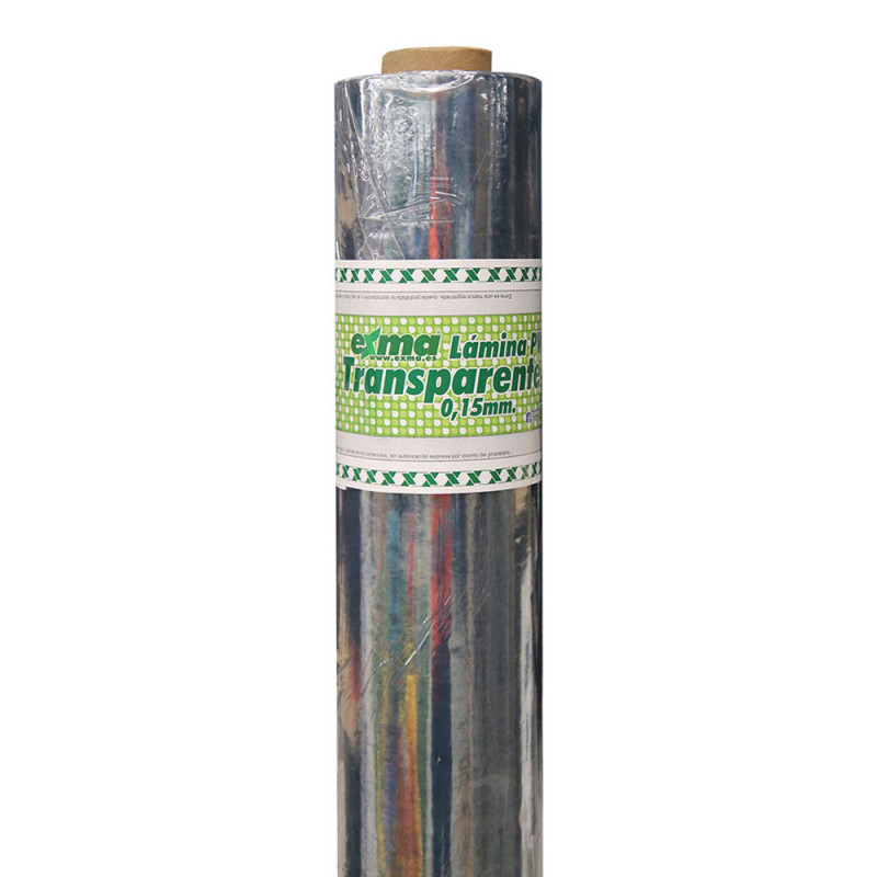 Rollo plástico transparente 0,15mm 1,40 x 50 m Rollo plástico transparente 0,15mm 1,40 x 50 m