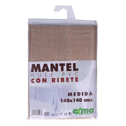 Mantel de hule ribeteado cuadrado colores surtidos 140 x 140 cm
