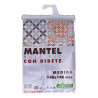 Mantel de hule ribeteado cuadrado colores surtidos 140 x 140 cm