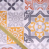 Mantel de hule ribeteado cuadrado colores surtidos 140 x 140 cm