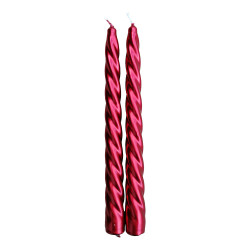 Pack 2 velas decorativas rojas ø2x24cm magic lights