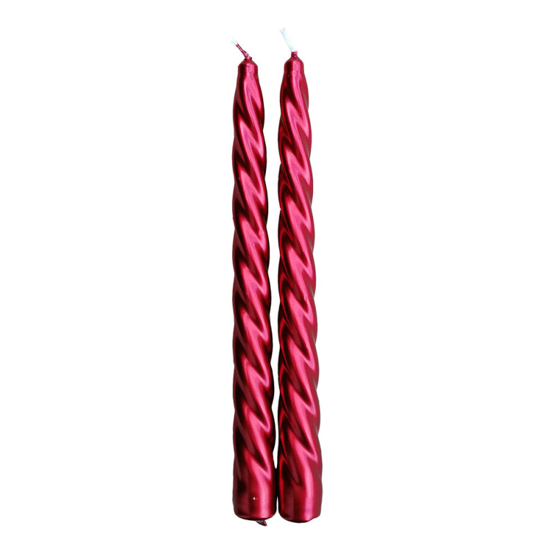 Pack 2 velas decorativas rojas ø2x24cm magic lights Pack 2 velas decorativas rojas ø2x24cm magic lights