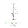 Cuadro industrial montado de 8 elementos, 215 x 160 x 200 mm