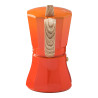Cafetera petra naranja de aluminio de 9 tazas