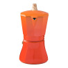 Cafetera petra naranja de aluminio de 9 tazas