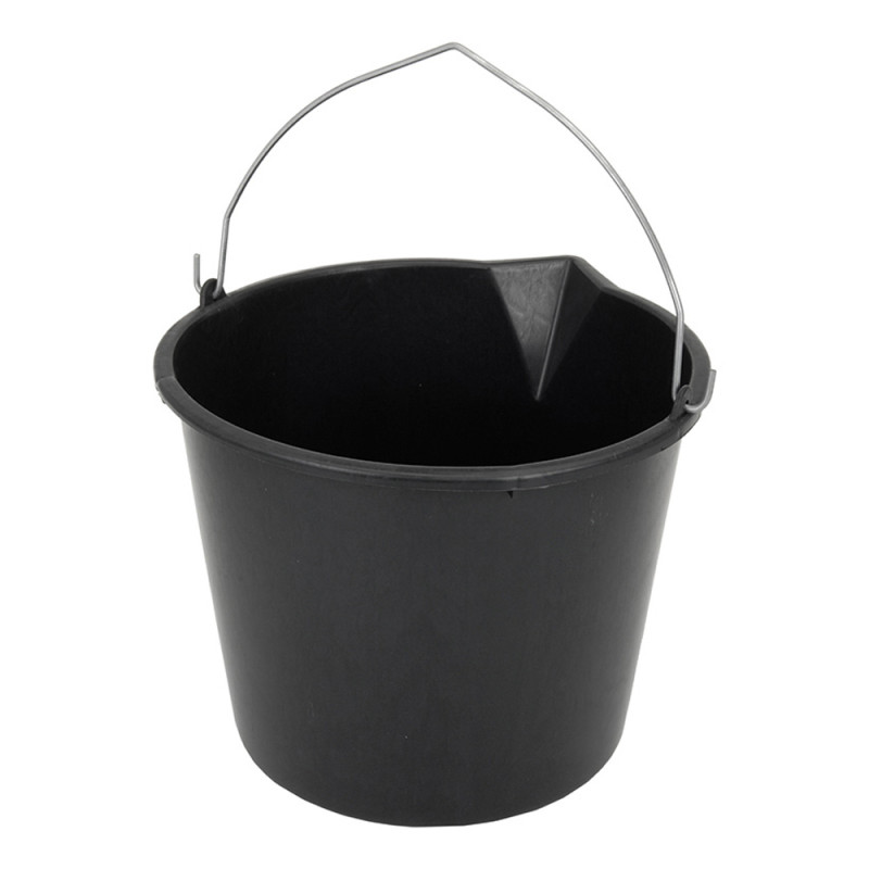 Cubo con asa color negro 12l Cubo con asa color negro 12l