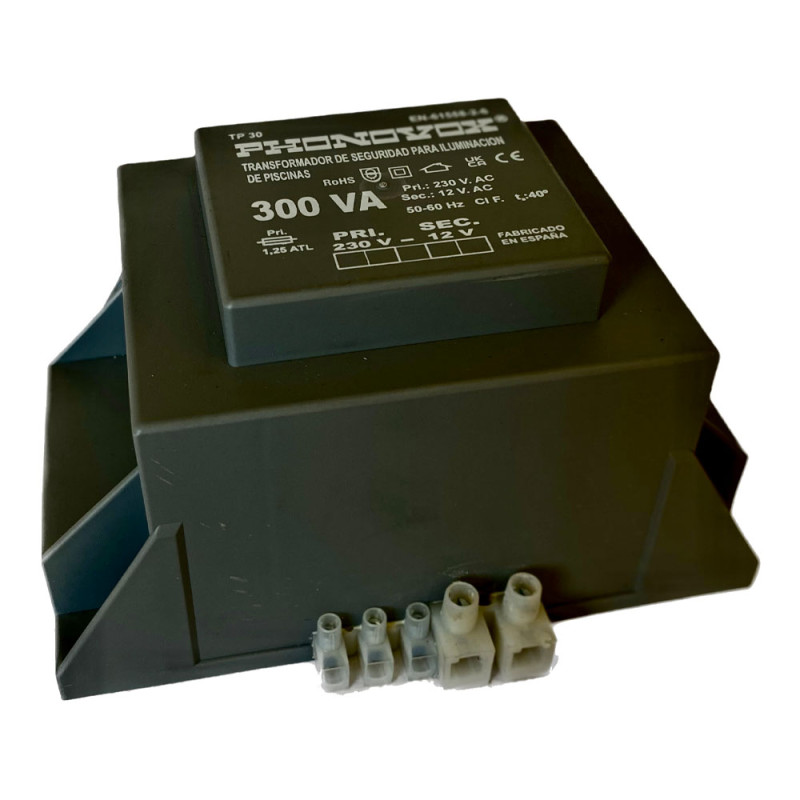Transformador pool 300va 230/12v 50-60hz. ip-00 regleta tp30300 phonovox Transformador pool 300va 230/12v 50-60hz. ip-00 regleta tp30300 phonovox