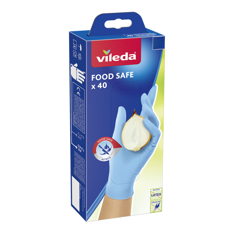 Guantes food safe 40 unid. m/l 171015 vileda Guantes food safe 40 unid. m/l 171015 vileda