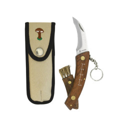Navaja setas inoxidable con llavero + funda hoja 7.5cm imex el zorro