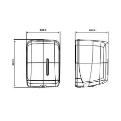 Dispensador papel mecha timeless abs reciclado negro jofel