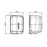 Dispensador papel mecha timeless abs reciclado negro jofel