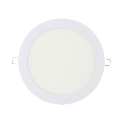 Downlight led empotrable redondo 20 w luz fria 6400 k 1500 lm blanco ø22,5 cm