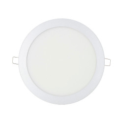 Downlight led empotrable redondo 20 w luz fria 6400 k 1500 lm cromado ø22,5 cm