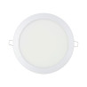 Downlight led empotrable redondo 20 w luz fria 6400 k 1500 lm cromado ø22,5 cm