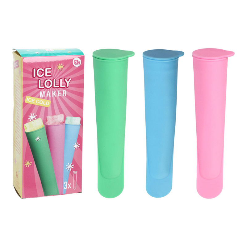Molde para helado, set de 3 piezas, 42x42x195mm Molde para helado, set de 3 piezas, 42x42x195mm