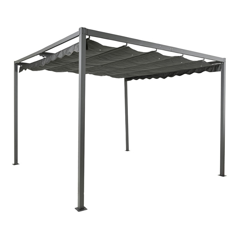 Pérgola para exterior color antracita 300 x 300 x 220 cm Pérgola para exterior color antracita 300 x 300 x 220 cm