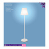 Lámpara de pie para exteior y interior recargable con mando a distancia color blanco 150 cm