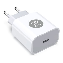 Cargador pd 20 w + cable lightning blanco