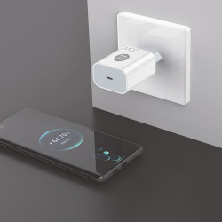 Cargador pd 20 w + cable lightning blanco