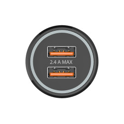 Cargador doble mechero coche negro 2,4a -12w tech one tech