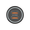 Cargador doble mechero coche negro 2,4a -12w tech one tech