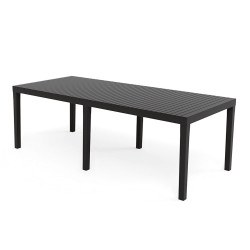 Mesa extensible color antracita para exterior 150 - 220 x 90 x 72 cm