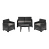 Conjunto jardin iseo 4 piezas antracita