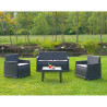 Conjunto jardin iseo 4 piezas antracita