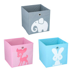 Caja de almacenamiento colores variados 28 x 28 x 28 cm alpina