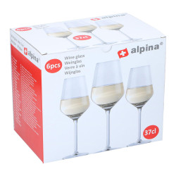 Set 6 copas de vino blanco 37cl alpina