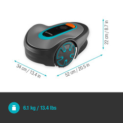 Robot cortacésped sileno para segar jardines 15201-34 gardena