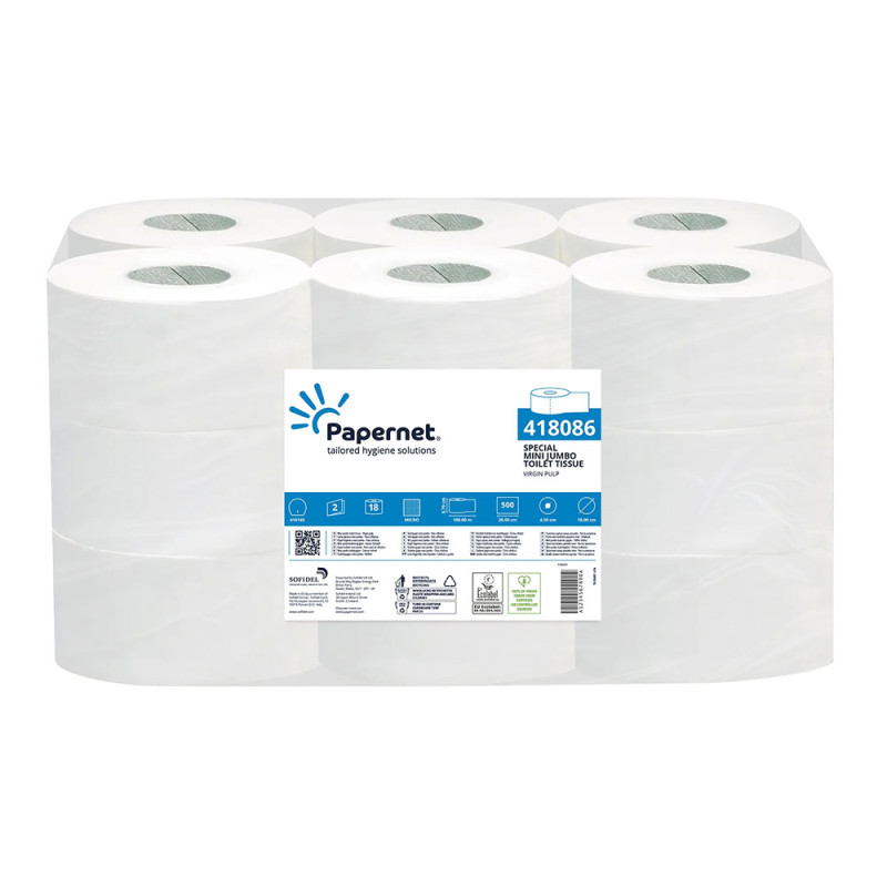 Papel higienico mini jumbo 2 capas 100m 14300021 papernet Papel higienico mini jumbo 2 capas 100m 14300021 papernet