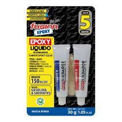 Epoxy liquido soldador tubo 5 min 30gr att5 fusion epoxy black label