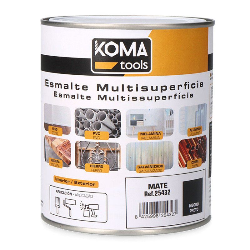 Esmalte multisuperficies negro mate 750 ml koma tools Esmalte multisuperficies negro mate 750 ml koma tools