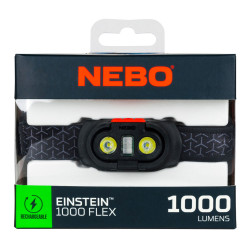 Foco frontal einstein™ 1000. flex recarg/pilas. nebo