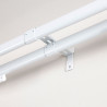 Soporte central doble riel reforzado blanco (1ud)cintacor - storplanet