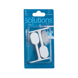 Soporte armario terminal ovalado blanco (2 uds) cintacor - storplanet