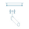 Soporte armario terminal ovalado blanco (2 uds) cintacor - storplanet