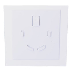 Tapa 175 x 175 mm color blanco brillante para extractor 08413 ø10cm edm